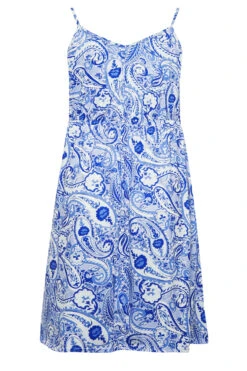 LIMITED COLLECTION Curve Blue Paisley Print Sundress 11 LIMITED COLLECTION Curve Blue Paisley Print Sundress -Saga Dresses Shop 60cdba5f 95d1 4d 215789 Y