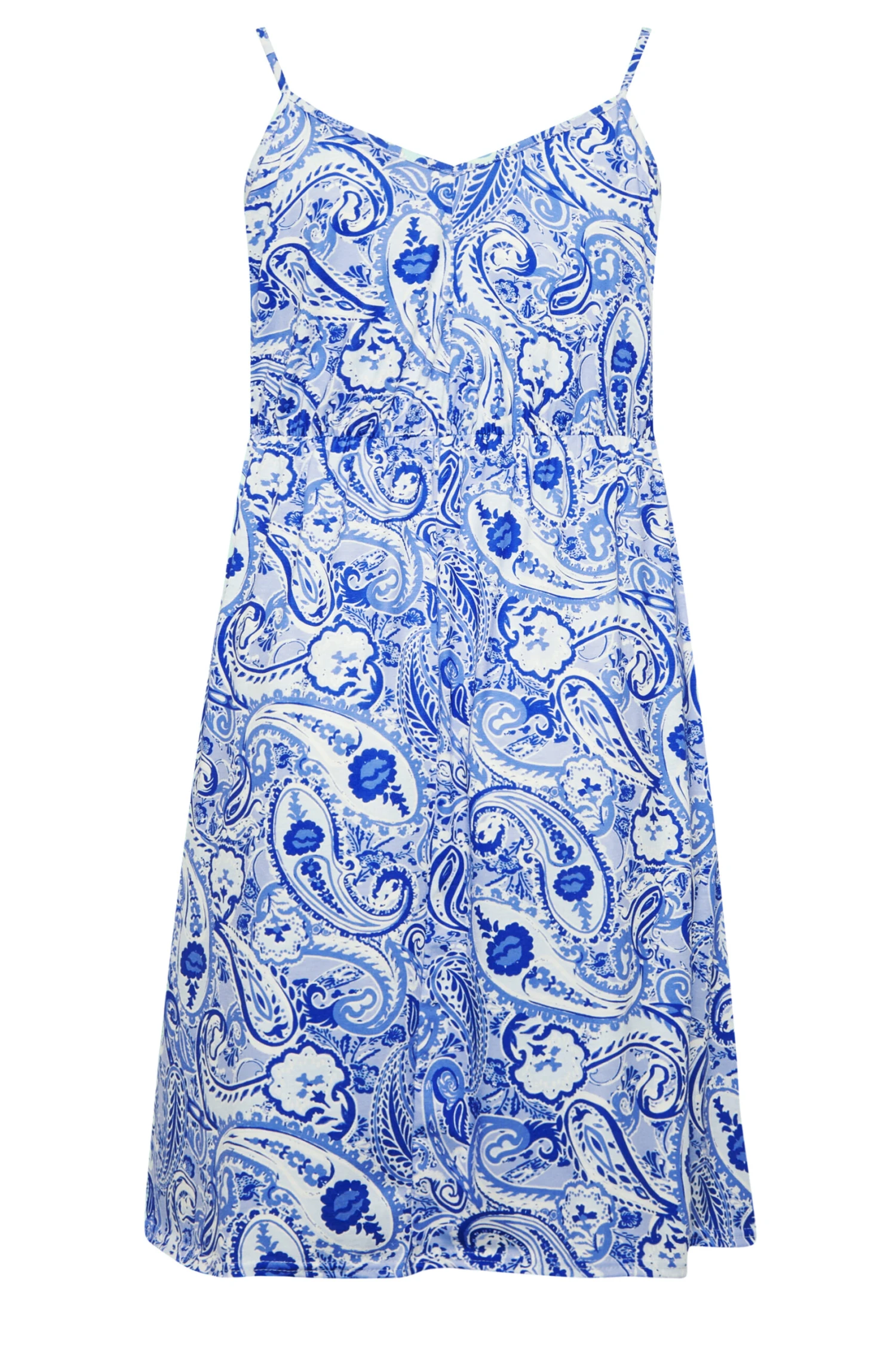 LIMITED COLLECTION Curve Blue Paisley Print Sundress 6 LIMITED COLLECTION Curve Blue Paisley Print Sundress - Image 6