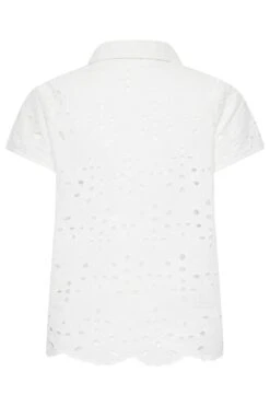 YOURS PETITE Curve White Broderie Anglaise Short Sleeve Shirt -Saga Dresses Shop 622db61f 70cf 4b 174516 y