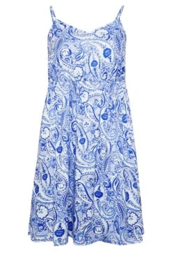 LIMITED COLLECTION Curve Blue Paisley Print Sundress 10 LIMITED COLLECTION Curve Blue Paisley Print Sundress -Saga Dresses Shop 626dfe8d a54a 48 215789 X