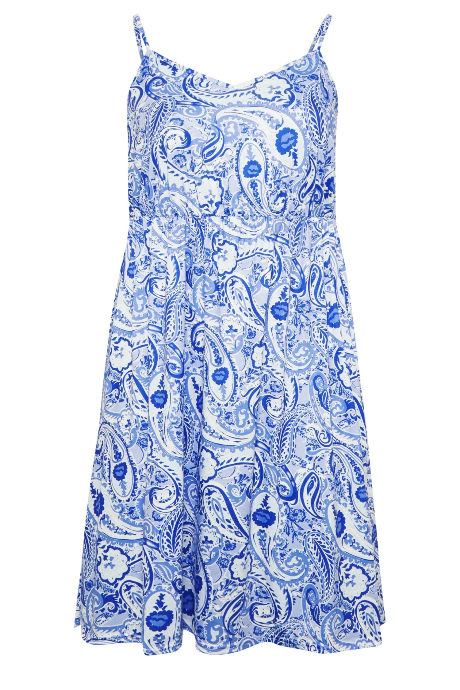 LIMITED COLLECTION Curve Blue Paisley Print Sundress 5 LIMITED COLLECTION Curve Blue Paisley Print Sundress - Image 5