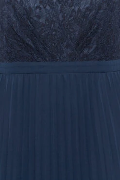 YOURS LONDON Curve Navy Blue Lace Puff Sleeve Pleated Maxi Dress 9 YOURS LONDON Curve Navy Blue Lace Puff Sleeve Pleated Maxi Dress -Saga Dresses Shop 62709592 b3ee 49 161903 Z