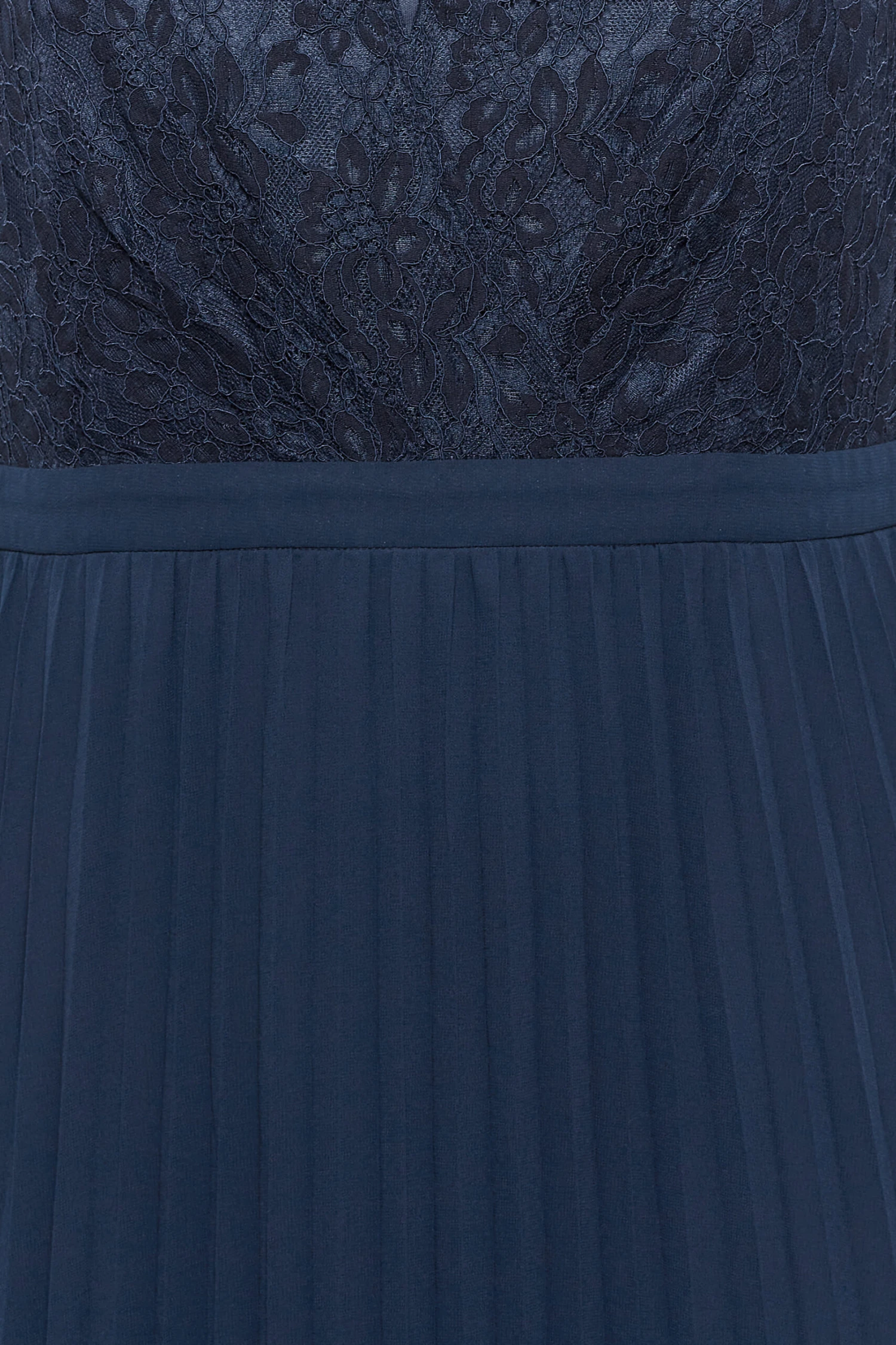 YOURS LONDON Curve Navy Blue Lace Puff Sleeve Pleated Maxi Dress 4 YOURS LONDON Curve Navy Blue Lace Puff Sleeve Pleated Maxi Dress - Image 4