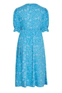 LIMITED COLLECTION Curve Blue Ditsy Wrap Dress -Saga Dresses Shop 62b7b871 3c97 46 214398 X