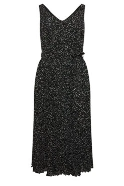 YOURS LONDON Curve Black Spot Print Pleated Maxi Dress -Saga Dresses Shop 634380d4 7f5b 43 162083 X
