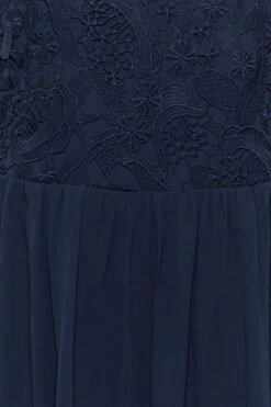 YOURS LONDON Curve Dark Blue Lace Front Chiffon Maxi Dress -Saga Dresses Shop 6401c788 17c4 4b 161889 Z