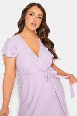 YOURS Curve Lilac Purple Broderie Anglaise Maxi Dress 8 YOURS Curve Lilac Purple Broderie Anglaise Maxi Dress -Saga Dresses Shop 64539454 a0cf 40 137558 D