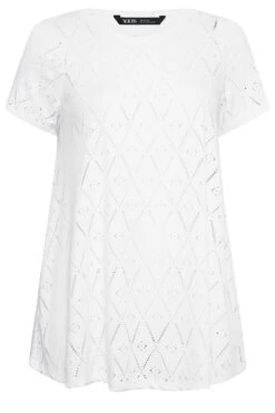 YOURS 2 PACK Curve Black & White Broderie Anglaise Swing Tops -Saga Dresses Shop 65a84aa5 11aa 47 321084 X