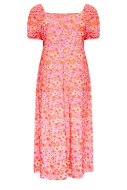 LIMITED COLLECTION Curve Pink Floral Wrap Maxi Dress 9 LIMITED COLLECTION Curve Pink Floral Wrap Maxi Dress -Saga Dresses Shop 663fdbb2 2206 4b 215508 Y