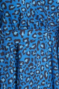 YOURS LONDON Curve Blue Leopard Print Wrap Dress -Saga Dresses Shop 67df7ada 9b08 4b 161731 Z