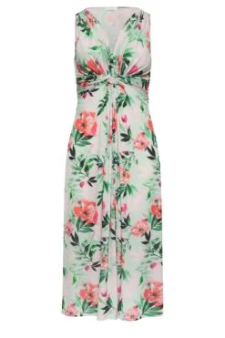 YOURS LONDON Curve Green Floral Print Knot Front Maxi Dress -Saga Dresses Shop 67f30ece fd7c 44 161241 X