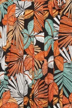 YOURS Curve Black & Orange Leaf Print Maxi Dress -Saga Dresses Shop 6a19a56b 15e7 4a 302065 Z