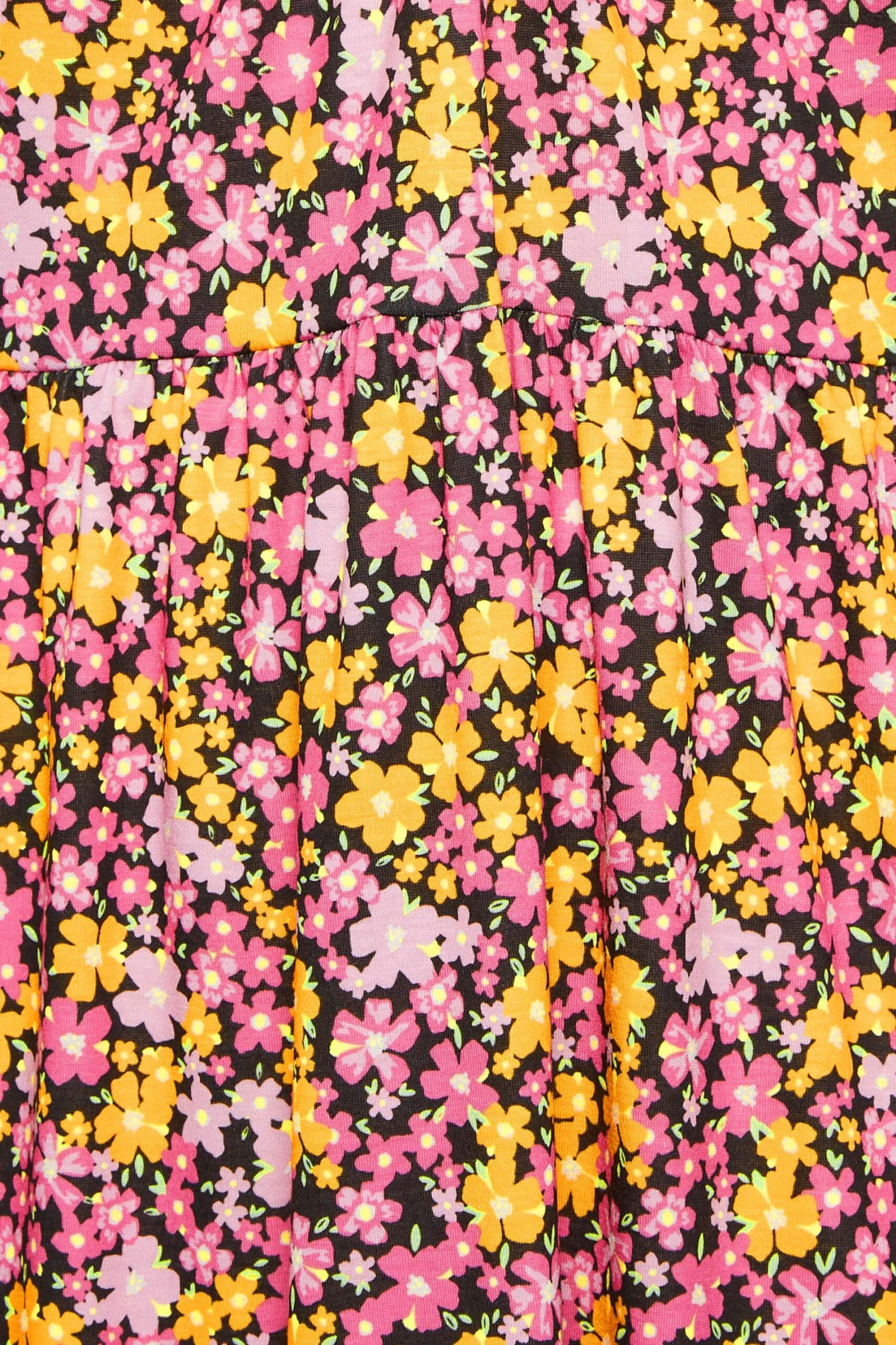 LIMITED COLLECTION Curve Pink Floral Print Ring Front Midi Dress 4 LIMITED COLLECTION Curve Pink Floral Print Ring Front Midi Dress - Image 4