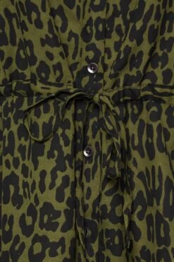 YOURS Curve Khaki Green Animal Print Utility Tunic Shirt -Saga Dresses Shop 6adccc31 a663 4e 131936 Z