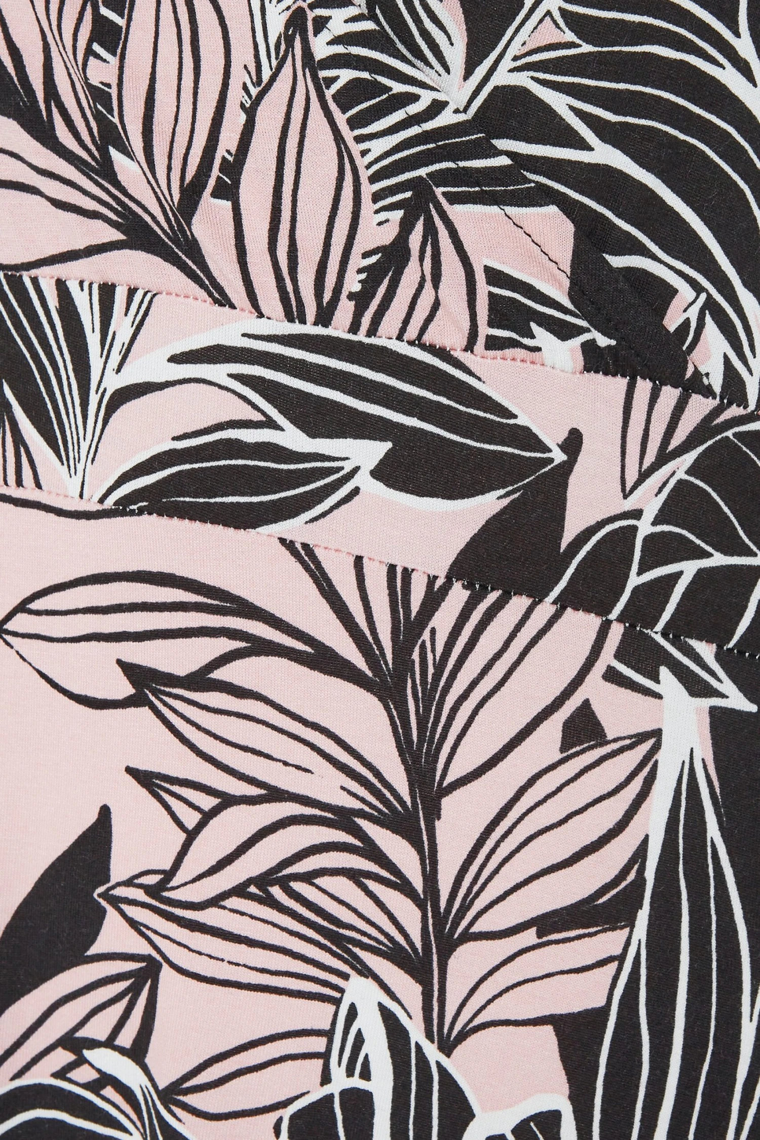 YOURS Curve Black & Pink Leaf Print V-Neck Midaxi Dress 4 YOURS Curve Black & Pink Leaf Print V-Neck Midaxi Dress - Image 4