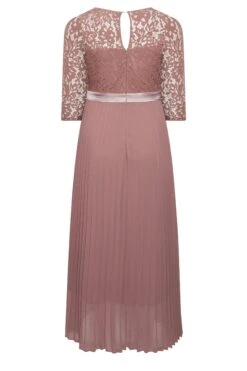 YOURS LONDON Curve Blush Pink Lace Pleated Maxi Dress 11 YOURS LONDON Curve Blush Pink Lace Pleated Maxi Dress -Saga Dresses Shop 6b52a21b b369 4d 161901 Y