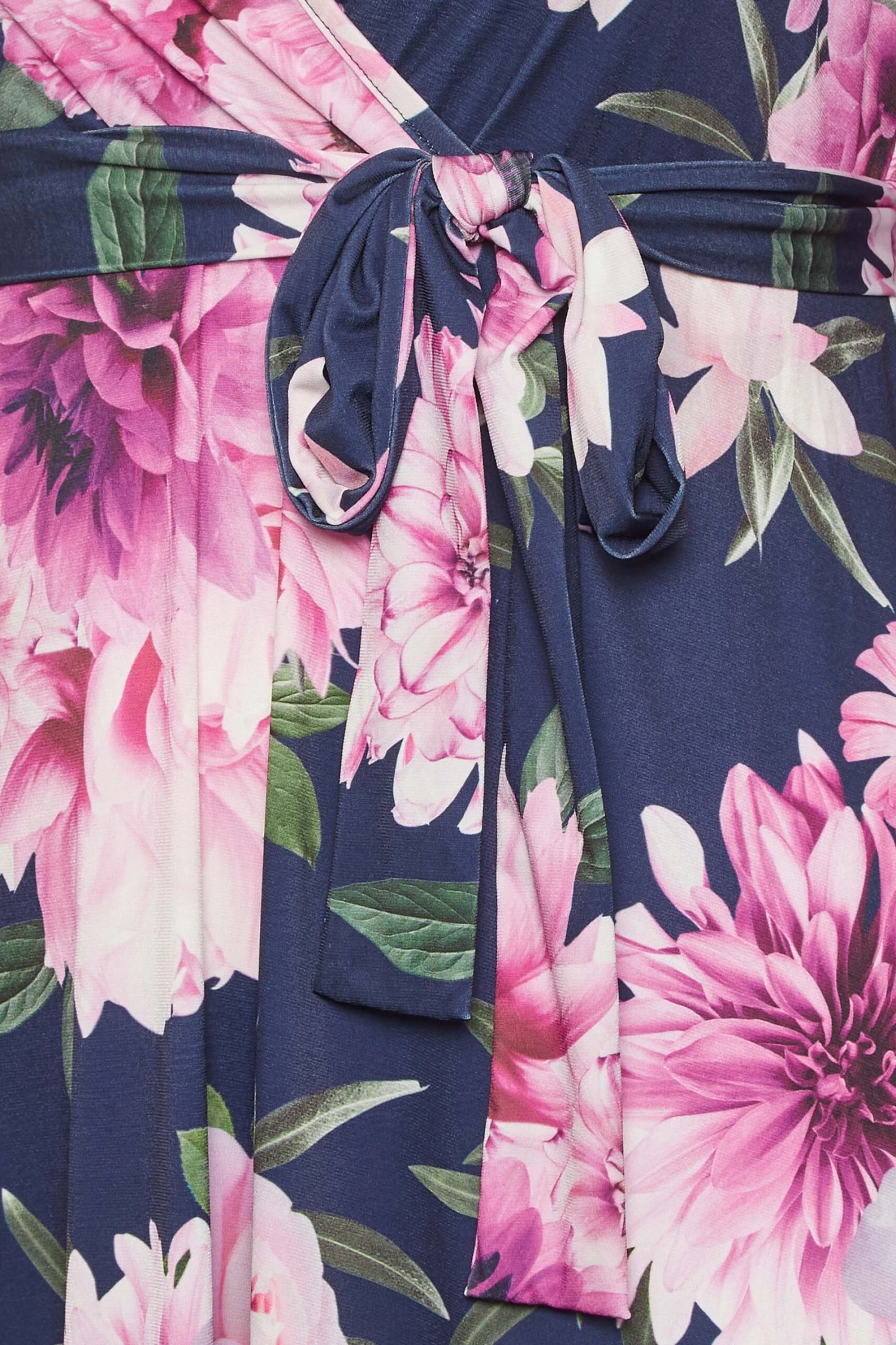 YOURS LONDON Curve Navy Blue & Purple Hanky Hem Floral Dress 4 YOURS LONDON Curve Navy Blue & Purple Hanky Hem Floral Dress - Image 4