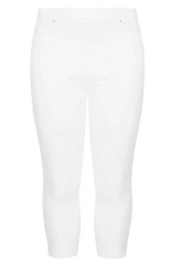 YOURS Curve White Cropped Stretch JENNY Jeggings -Saga Dresses Shop 6bbc0166 8a1a 49 144467 F