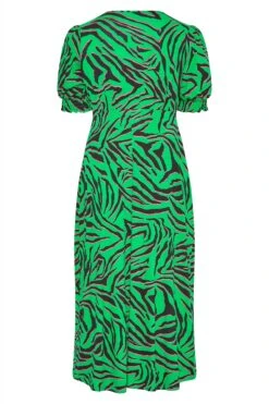YOURS LONDON Curve Green Zebra Print Keyhole Dress -Saga Dresses Shop 6c1fa3b2 4279 48 161590 Y