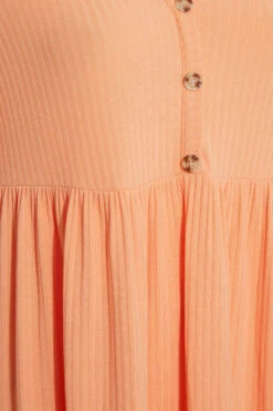 LIMITED COLLECTION Curve Light Orange Ribbed Peplum Midi Dress 9 LIMITED COLLECTION Curve Light Orange Ribbed Peplum Midi Dress -Saga Dresses Shop 6cc97703 3d42 4d 214631 Z