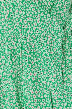 LIMITED COLLECTION Curve Green Ditsy Wrap Dress 9 LIMITED COLLECTION Curve Green Ditsy Wrap Dress -Saga Dresses Shop 6cdc8326 1c44 4e 214397 Z