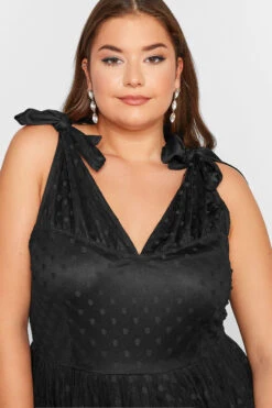 YOURS LONDON Curve Black Spot Mesh Tiered Dress 8 YOURS LONDON Curve Black Spot Mesh Tiered Dress -Saga Dresses Shop 6e14ecc1 d1cb 41 161717 D