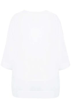 YOURS LONDON Curve White Chiffon Cape Blouse 11 YOURS LONDON Curve White Chiffon Cape Blouse -Saga Dresses Shop 6ecfa443 dfa2 41 162077 Y