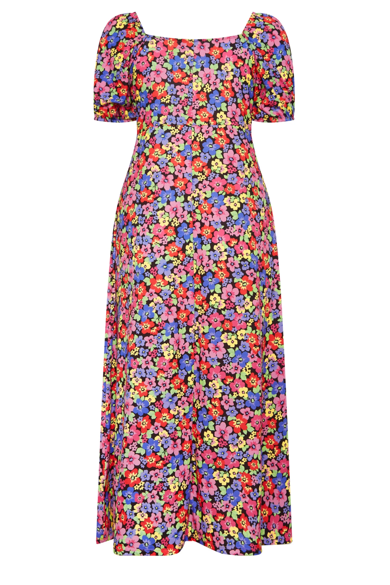 LIMITED COLLECTION Curve Black & Pink Floral Wrap Maxi Dress 6 LIMITED COLLECTION Curve Black & Pink Floral Wrap Maxi Dress - Image 6