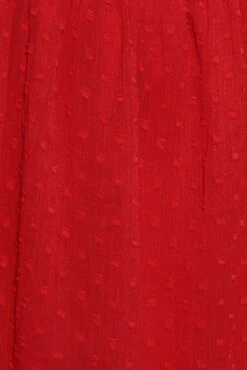 YOURS LONDON Curve Red Dobby Ruffle Wrap Top -Saga Dresses Shop 70d46f0e 8b2f 43 161918 Z