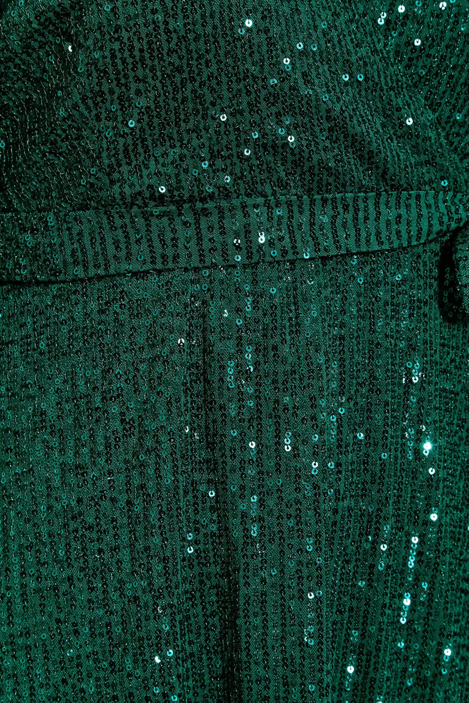 YOURS LONDON Curve Green Sequin Embellished Double Wrap Dress 4 YOURS LONDON Curve Green Sequin Embellished Double Wrap Dress - Image 4