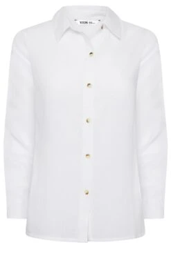 YOURS PETITE Curve White Linen Blend Shirt 10 YOURS PETITE Curve White Linen Blend Shirt -Saga Dresses Shop 71fe513c 9ab8 48 174428 X