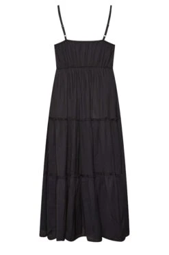 LIMITED COLLECTION Curve Black Crochet Tiered Midaxi Dress -Saga Dresses Shop 72809853 59c9 4c 215581 Y