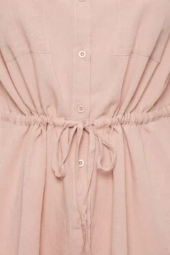 YOURS Curve Blush Pink Utility Tunic Linen Look Shirt -Saga Dresses Shop 7347b391 18bf 4e 131721 Z