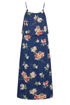 YOURS LONDON Curve Navy Blue Floral Overlay Maxi Dress -Saga Dresses Shop 7426827b aa87 4f 161945 Y