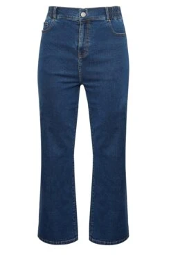YOURS Curve Blue Elasticated Waist Stretch Wide Leg Jeans -Saga Dresses Shop 7429d834 6549 4c 143238 X