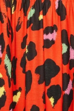 LIMITED COLLECTION Curve Red Leopard Print Smock Midaxi Dress -Saga Dresses Shop 74c00a2e 2ca0 4d 215757 Z