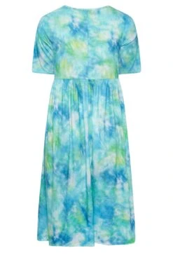 LIMITED COLLECTION Curve Blue Tie Dye Midaxi Smock Dress 11 LIMITED COLLECTION Curve Blue Tie Dye Midaxi Smock Dress -Saga Dresses Shop 74d49328 aebf 44 215783 Y