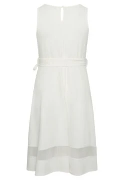 YOURS LONDON Curve White Mesh Panel Bridal Skater Dress -Saga Dresses Shop 750a56ee 9c97 41 162039 Y