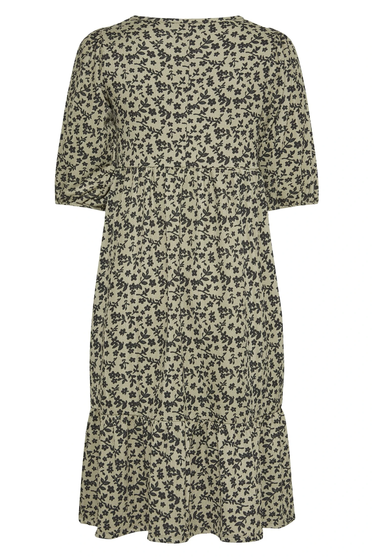 YOURS Curve Khaki Green Floral Print Tiered Midi Dress 6 YOURS Curve Khaki Green Floral Print Tiered Midi Dress - Image 6