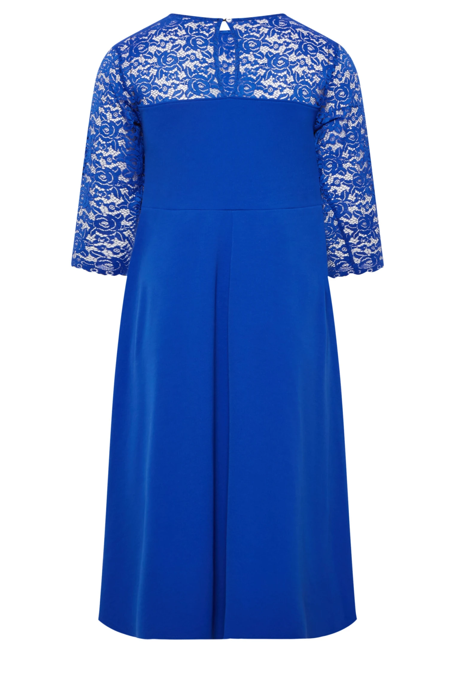 YOURS LONDON Curve Royal Blue Lace Sweetheart Midi Dress 6 YOURS LONDON Curve Royal Blue Lace Sweetheart Midi Dress - Image 6