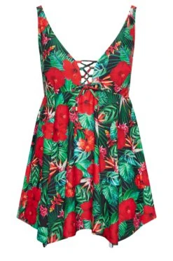 YOURS Curve Green Tropical Floral Print Swim Dress 12 YOURS Curve Green Tropical Floral Print Swim Dress -Saga Dresses Shop 77a41ebf 66f0 48 150307 X