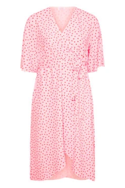 YOURS LONDON Curve Pink Polka Dot Midi Wrap Dress 10 YOURS LONDON Curve Pink Polka Dot Midi Wrap Dress -Saga Dresses Shop 78a2145f 3bab 4a 161732 X