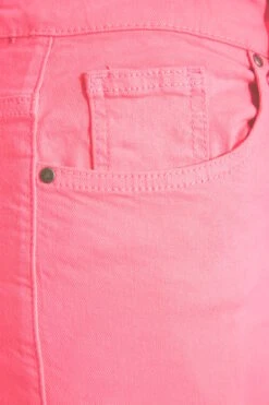 YOURS Curve Pink Stretch Wide Leg Cropped Jeans -Saga Dresses Shop 78dcd2cc 398c 4e 142916 S