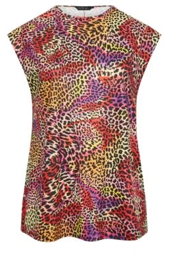 LIMITED COLLECTION Curve Pink Animal Print Boxy Vest Top -Saga Dresses Shop 79ede98b fb6d 4f 215649 X