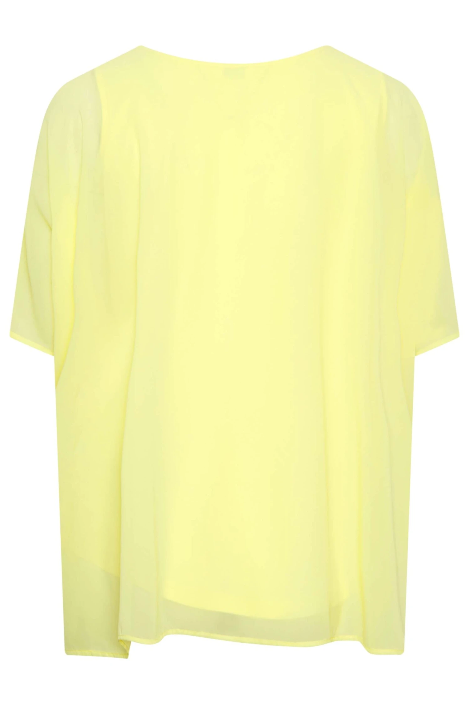 YOURS LONDON Curve Yellow Cape Top 6 YOURS LONDON Curve Yellow Cape Top - Image 6