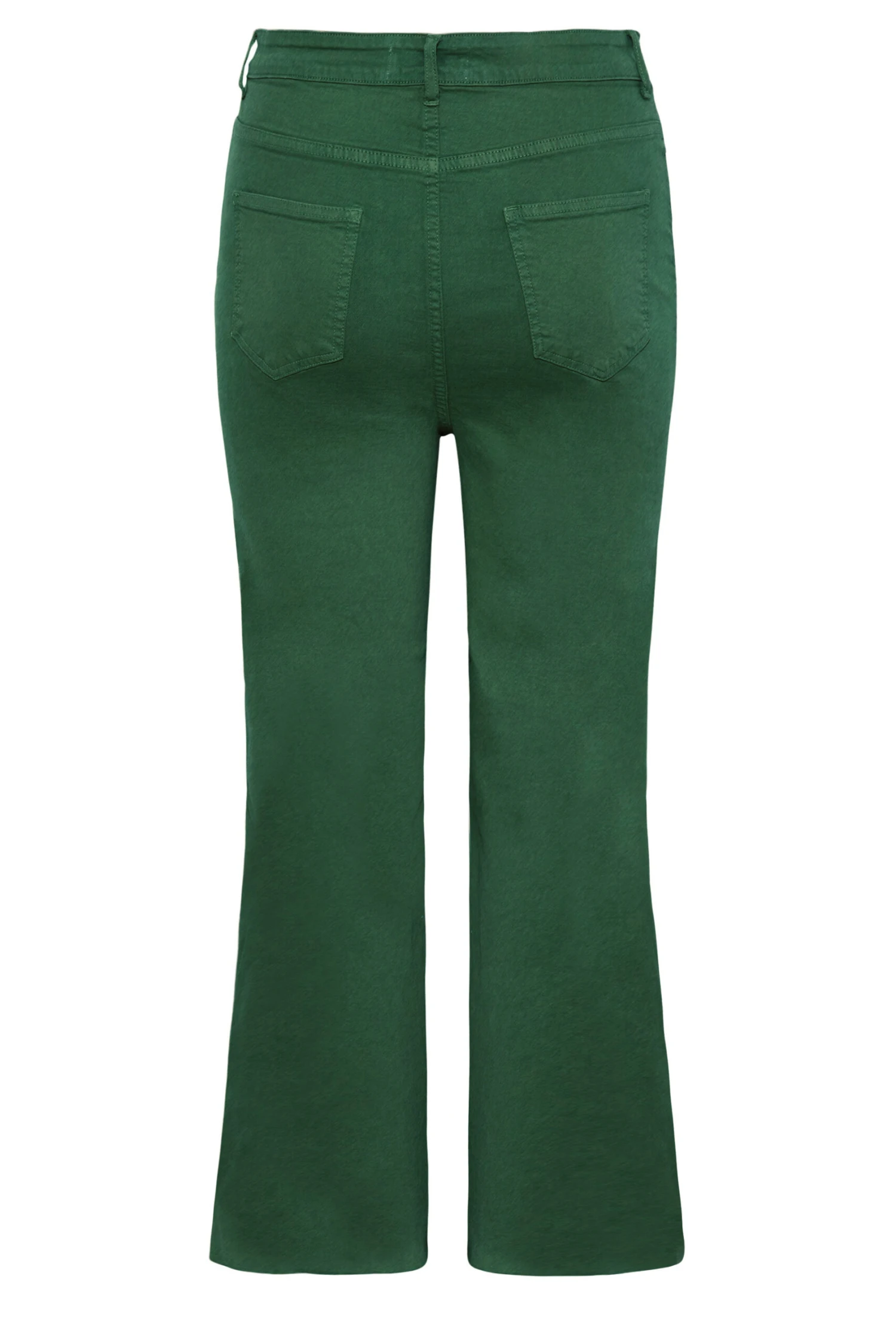 YOURS Curve Green Stretch Wide Leg Jeans 4 YOURS Curve Green Stretch Wide Leg Jeans - Image 4
