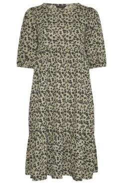 YOURS Curve Khaki Green Floral Print Tiered Midi Dress 10 YOURS Curve Khaki Green Floral Print Tiered Midi Dress -Saga Dresses Shop 7abfcdb4 6135 4a 300194 F