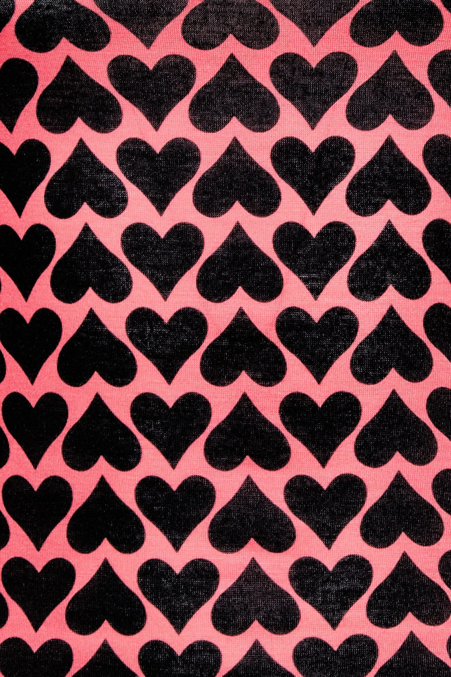 YOURS PETITE Curve Black & Pink Heart Print Square Neck Top 2 YOURS PETITE Curve Black & Pink Heart Print Square Neck Top - Image 2
