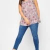 YOURS Curve Red Floral Paisley Print Swing Top