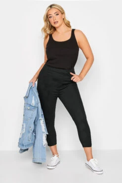 YOURS Curve Black Cropped Stretch GRACE Jeggings
